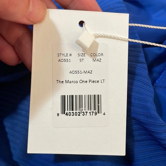 Andie The Marco One Piece LT Rib Swimsuit Mazarine Size S Tall NWT - Picture 5 of 7